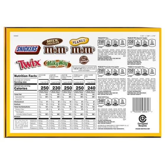 M&M's, Snickers and More Chocolate Candy Bars, Variety Pack, 30-count - Image 2